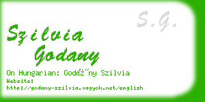 szilvia godany business card